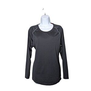 Champion Women's Black Long Sleeve Athletic Pull over top Size XXL